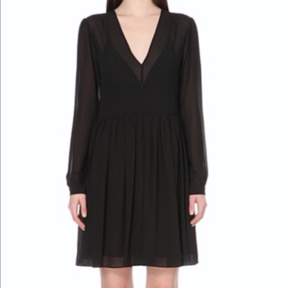 Michael Kors Black Vneck babydoll Dress